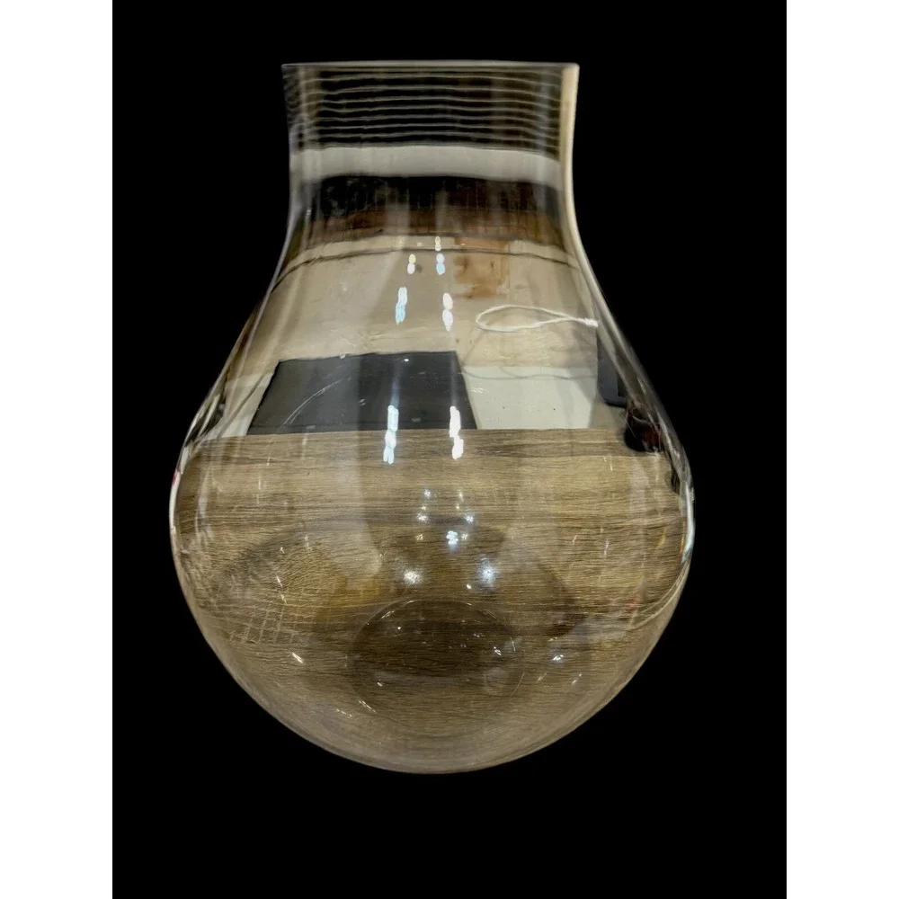 Vintage West Elm Blown Glass Decorative Vase. Greige. 11